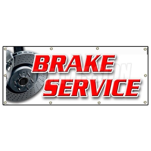 BRAKE SERVICE BANNER SIGN car auto repair shocks mechanic automobile